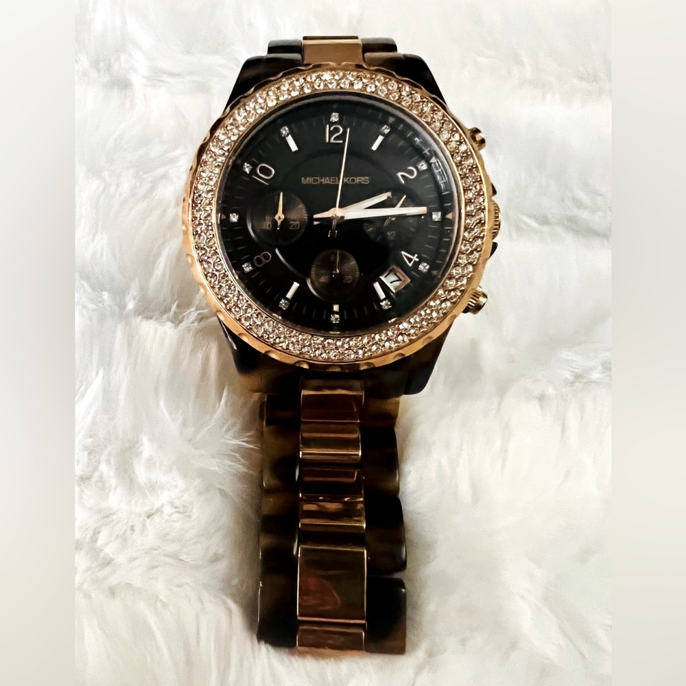 Michael Kors Rose Gold Tortoise Mk5416. Ladies watch. Excellent condition.